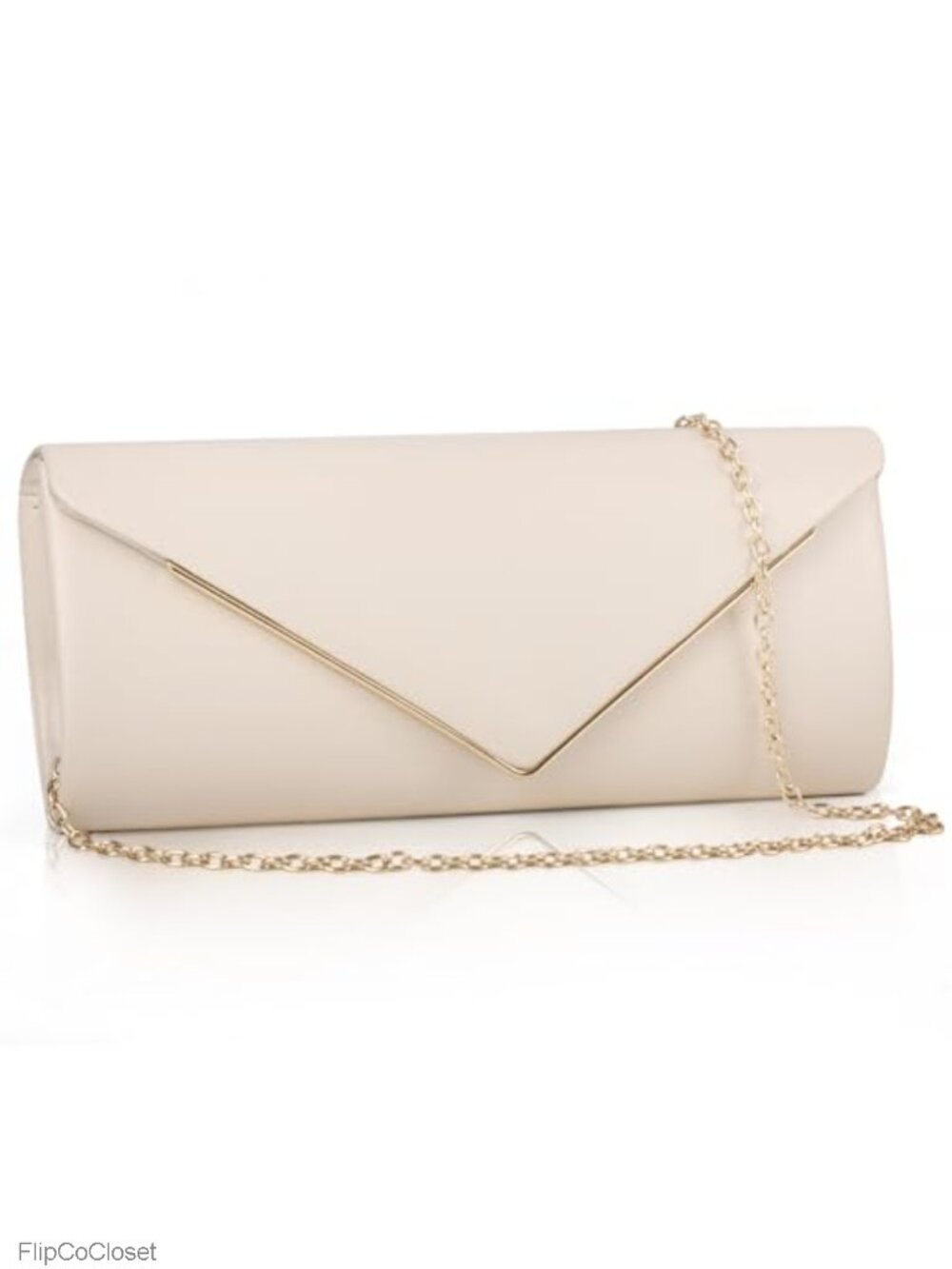 Sparkling Envelope Clutch with Detachable Chain Vegan Leather Evening Bag